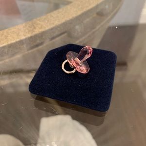 Swarovski Pink Pacifier Pendant